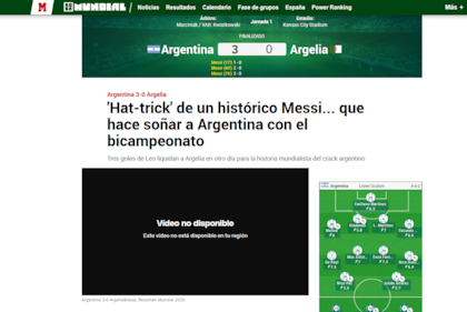 Las tapas del mundo tras el triunfo de Argentina vs Argelia