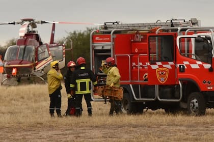 Las tareas de rescate se desarrollaron en el campo Caballo Anca, un predio fiscal de casi 64.000 hectáreas situado entre los departamentos de Jáchal y Valle Fértil (Gentileza El Tiempo de San Juan)