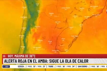 Las temperaturas del viernes último; al día siguiente las cosas iban a empeorar