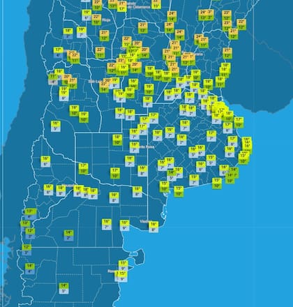 Las temperaturas esperadas para este Domingo de Pascua en medio de la llegada de un frente frío.