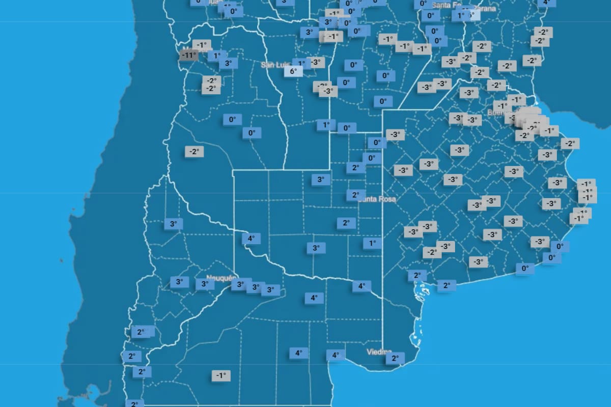 Las temperaturas previstas para el territorio nacional