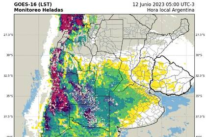 Las temperaturas registradas hasta las 5 AM