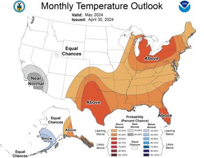 Las tendencias de mayo muestran que el centro y sur de Florida están por sobre su promedio
