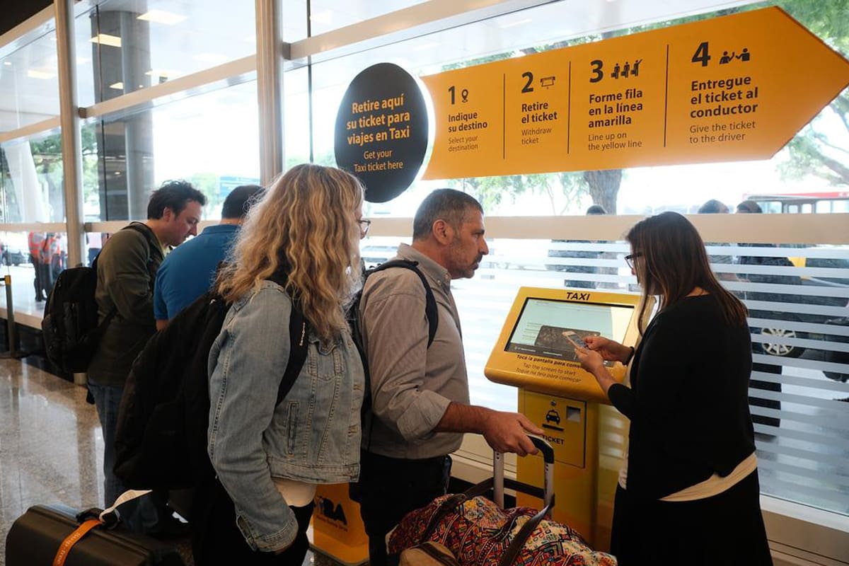 Las terminales del nuevo sistema en Aeroparque