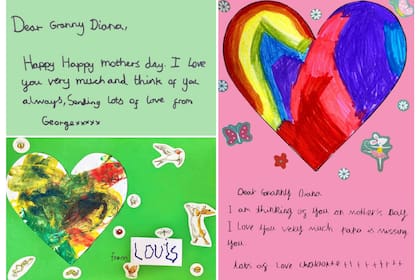 Las tiernas cartas que George, Charlotte y Louis escribieron para Diana Spencer