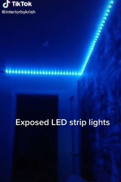 Las tiras de luces led afean el ambiente, de acuerdo con la apreciación de la página de diseño Interior by Krish