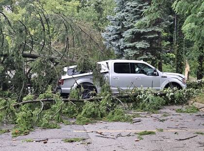 Las tormentas eléctricas de este martes produjeron severos destrozos en Michigan
