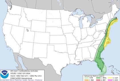 Las tormentas en Florida podrían causar daños materiales y afectar servicios básicos