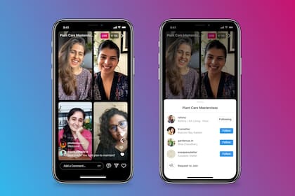Las transmisiones de Instagram ahora podrán contar con un total de cuatro integrantes gracias a la nueva función Salas en vivo