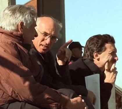 Tres caras importantes en los tiempos de Boca: Jorge Griffa, Carlos Bianchi y el por entonces presidente del club, Mauricio Macri