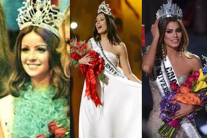 Las tres Miss Universo que pasaron a la historia por tener los reinados más cortos del certamen (Facebook/Amparo Muñoz/Oxana Fedorova/Ariadna Gutiérrez)
