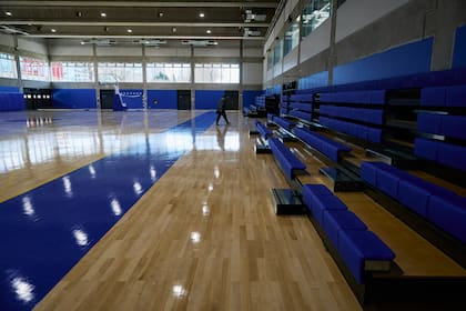 Las tribunas de la cancha de básquet