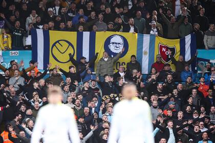 Las tribunas de Leeds durante el último partido de Bielsa, este sábado, en la goleada sufrida ante Tottenham