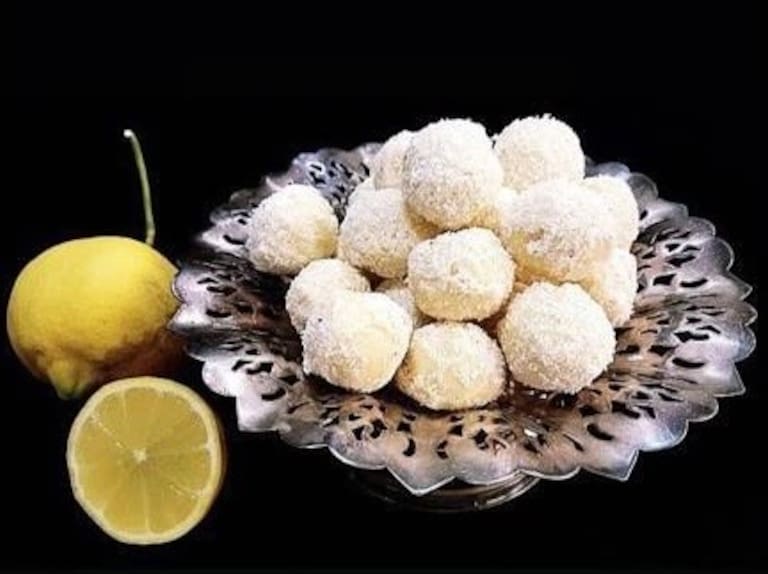 las trufas de limón con coco