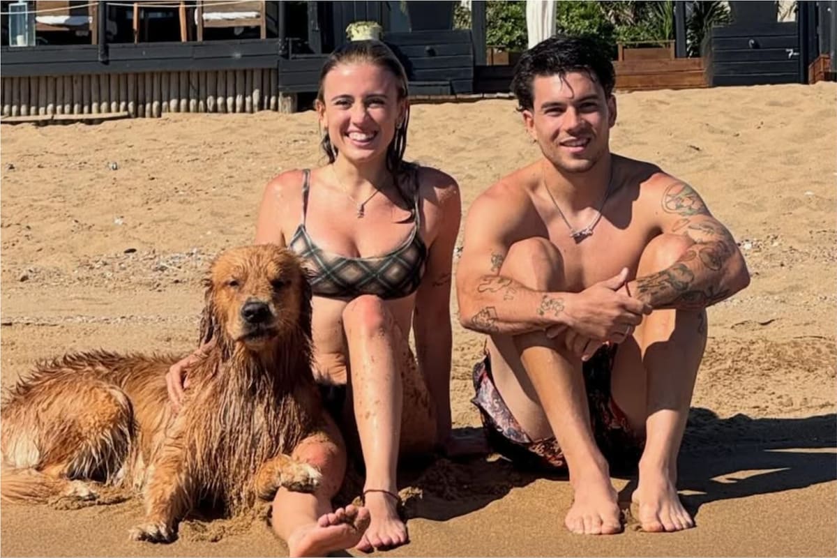 Las vacaciones de Morena Beltrán y Lucas Blondel en Uruguay