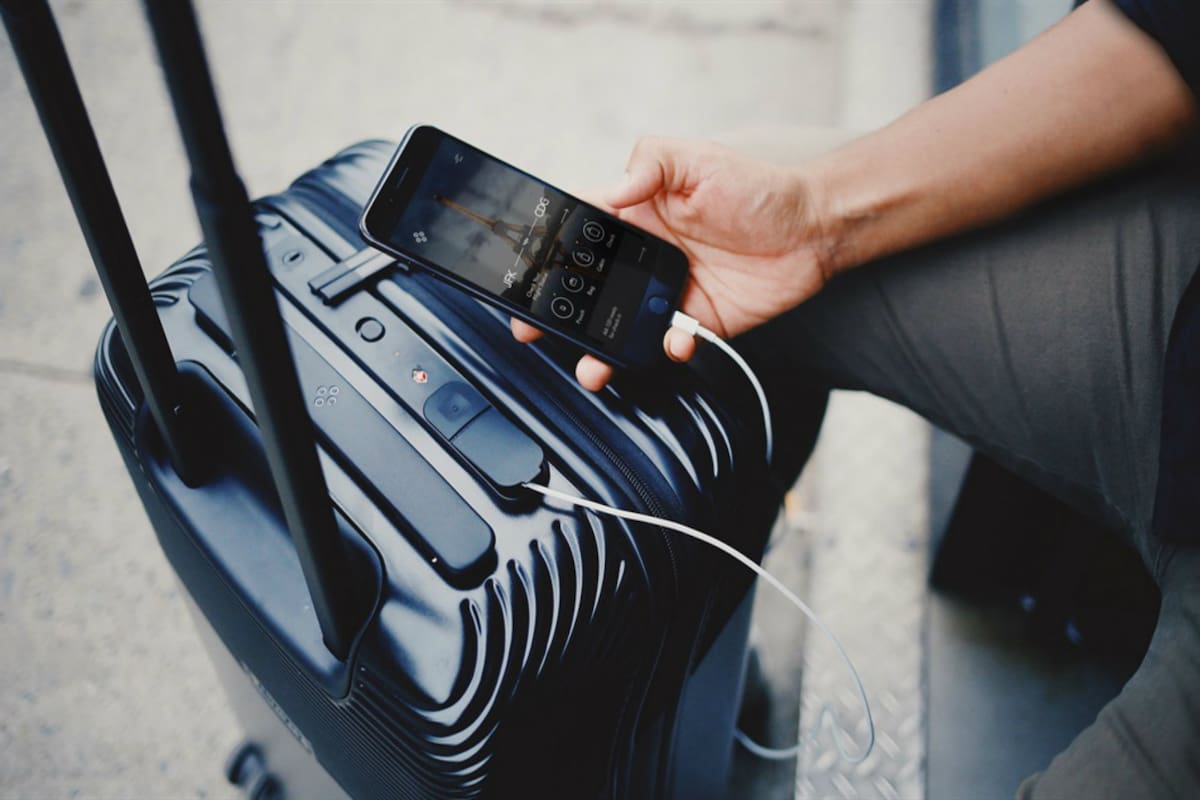 Las valijas de Bluesmart contaban con GPS y cargador de celular