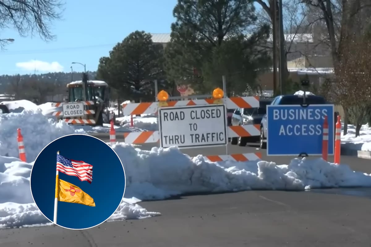 Las Vegas, Nuevo México, cubierto de más de 76 cm de nieve, un récord histórico en pleno noviembre.