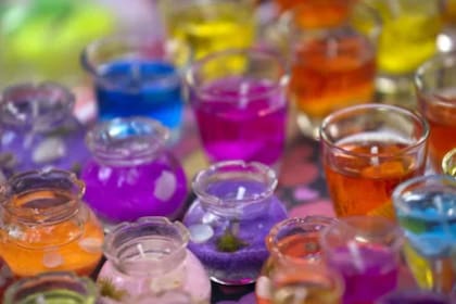 Las velas de gel son una opción fácil de hacer