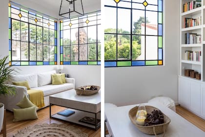 Las ventanas en 45 grados dan una visión tan amplia hacia el jardín que iluminan a pleno el ambiente.