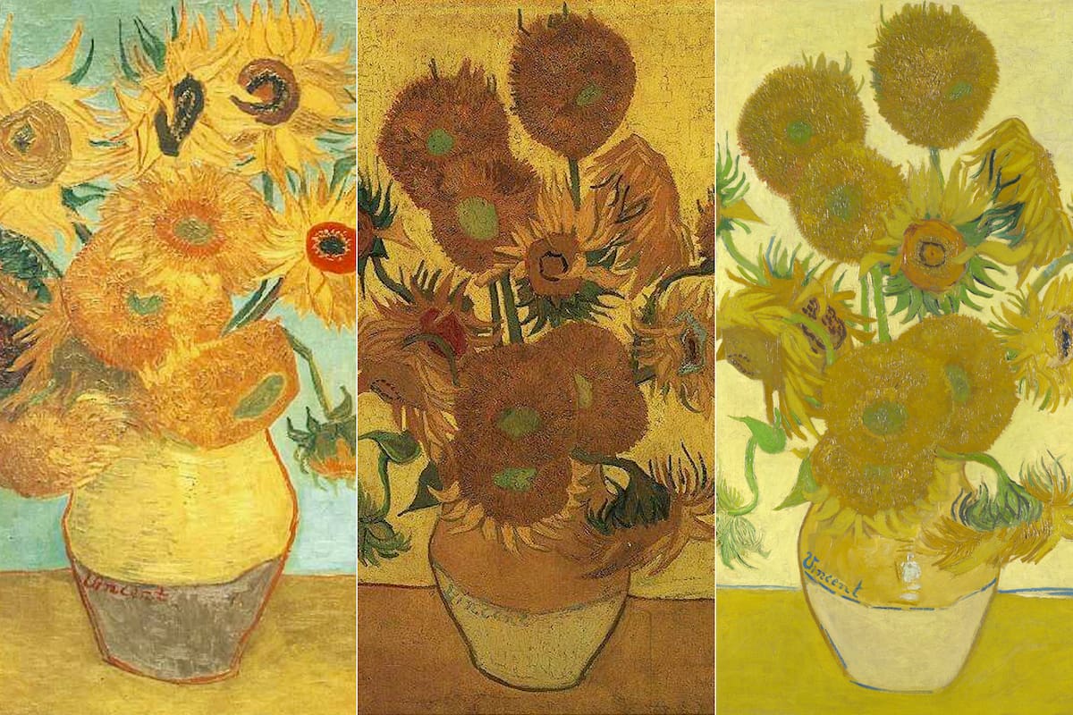 Las versiones de los girasoles que atesoran los museos de arte de Filadelfia (Estados Unidos), Ámsterdam y Londres