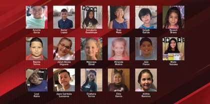 Las víctimas de la masacre en Uvalde
