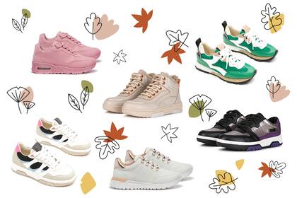 Las zapatillas siguen reinando esta temporada, incluso con algunos chispazos de color más vibrante.
