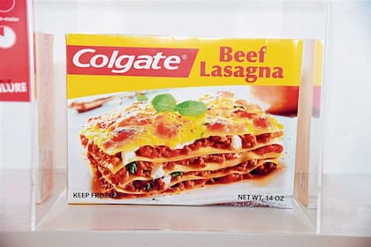 Lasagna con la marca ya instalada de un dentífrico: nadie la quiso.