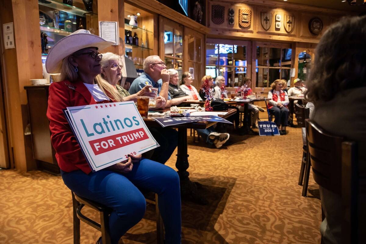 Latinos seguidores de Trump en un bar de San Antonio
