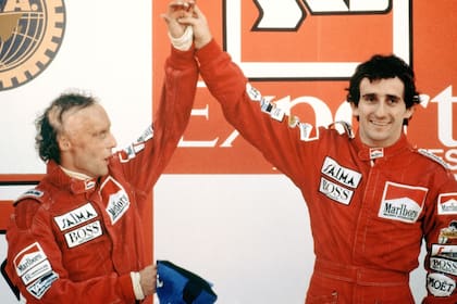 Lauda, campeón de 1984, por medio punto sobre Prost