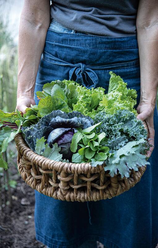Laura cultiva todo lo que consume en sus recetas, desde hierbas aromáticas hasta diferentes variedades de lechugas, flores comestibles, puerros, apio