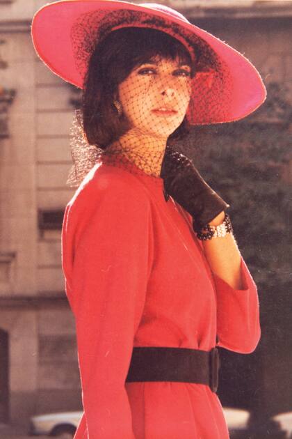 Laura en su época de modelo en los años 80, en Buenos Aires.