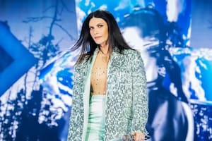Laura Pausini en Milán, antes de su caída