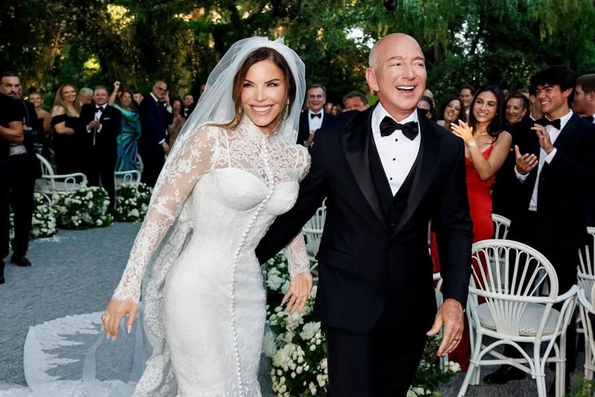 Lauren Sánchez posteó en Instagram una foto de su boda con Bezos