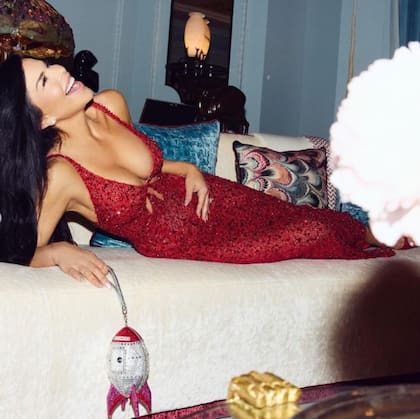 Lauren Sanchez se decantó por un bolso en forma de cohete para la fiesta de Jeff Bezos