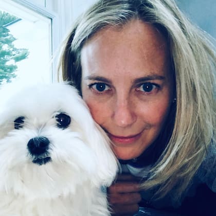 Lauren Weisberger y su perro