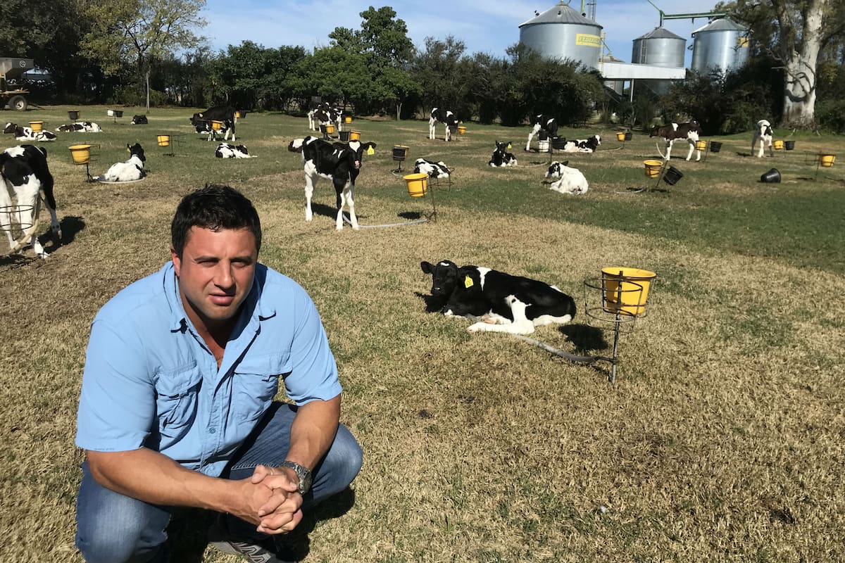Laurentino López Candioti, en el tambo La Rosalía