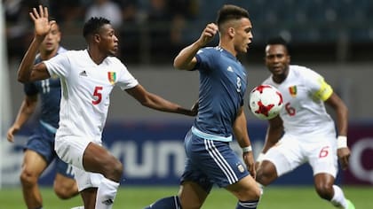 Lautaro Martínez, en acción