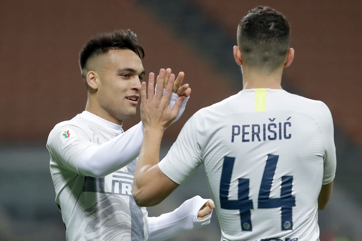 Lautaro Martínez marcó doblete para el Inter por la Copa Italia