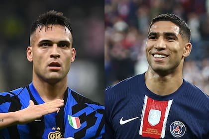 Lautaro Martínez y Achraf Hakimi son dos de las principales figuras de Inter y PSG, respectivamente; serían titulares en la final
