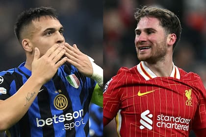 Lautaro Martínez y Alexis Mac Allister, figuras de Inter y Liverpool, se verán las caras este martes en la Champions League