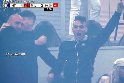 Lautaro no pudo jugar el clásico, pero sí festejó con ganas