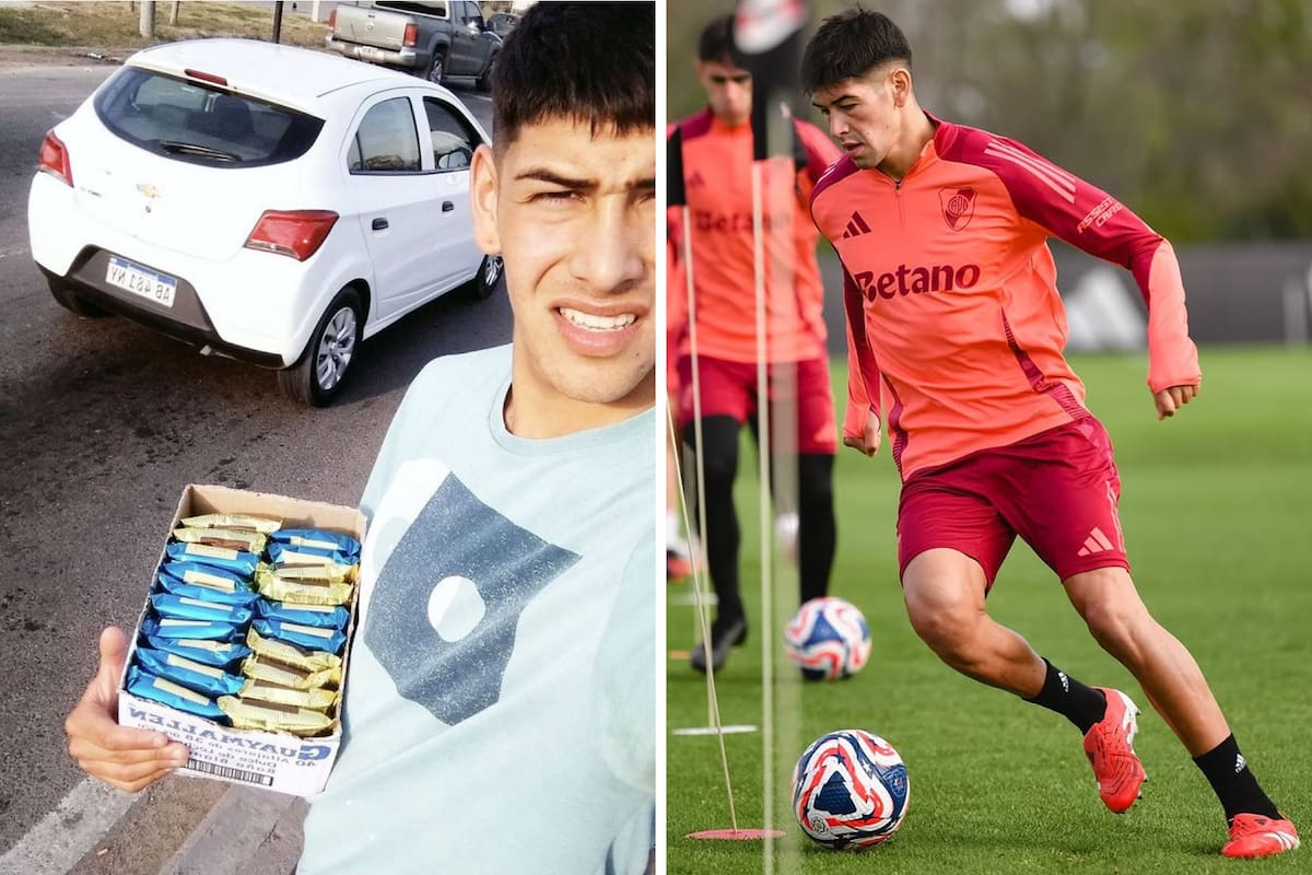 Lautaro Rivero. Hace cinco años vendía alfajores en la calle; hoy brilla en River y fue convocado a la selección
