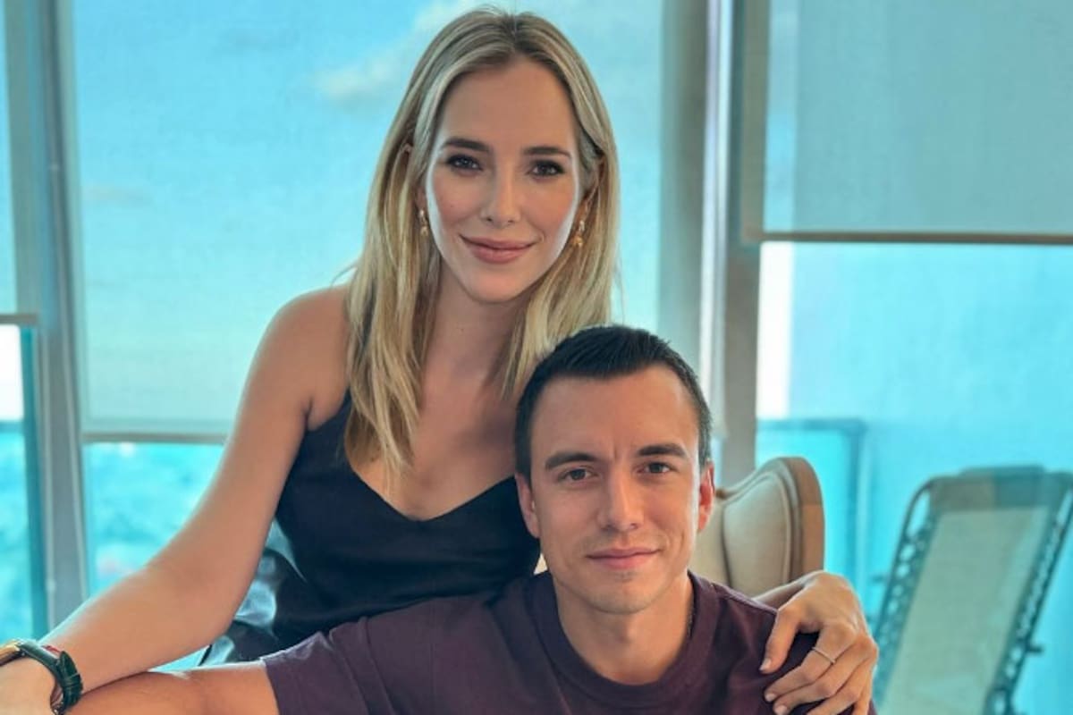 Lavinia Valbonesi junto a Daniel Noboa