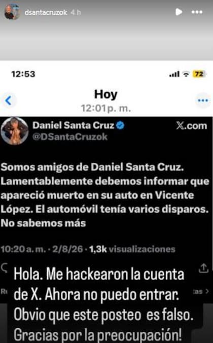 Le hackearon la cuenta de X al periodista Daniel Santa Cruz.