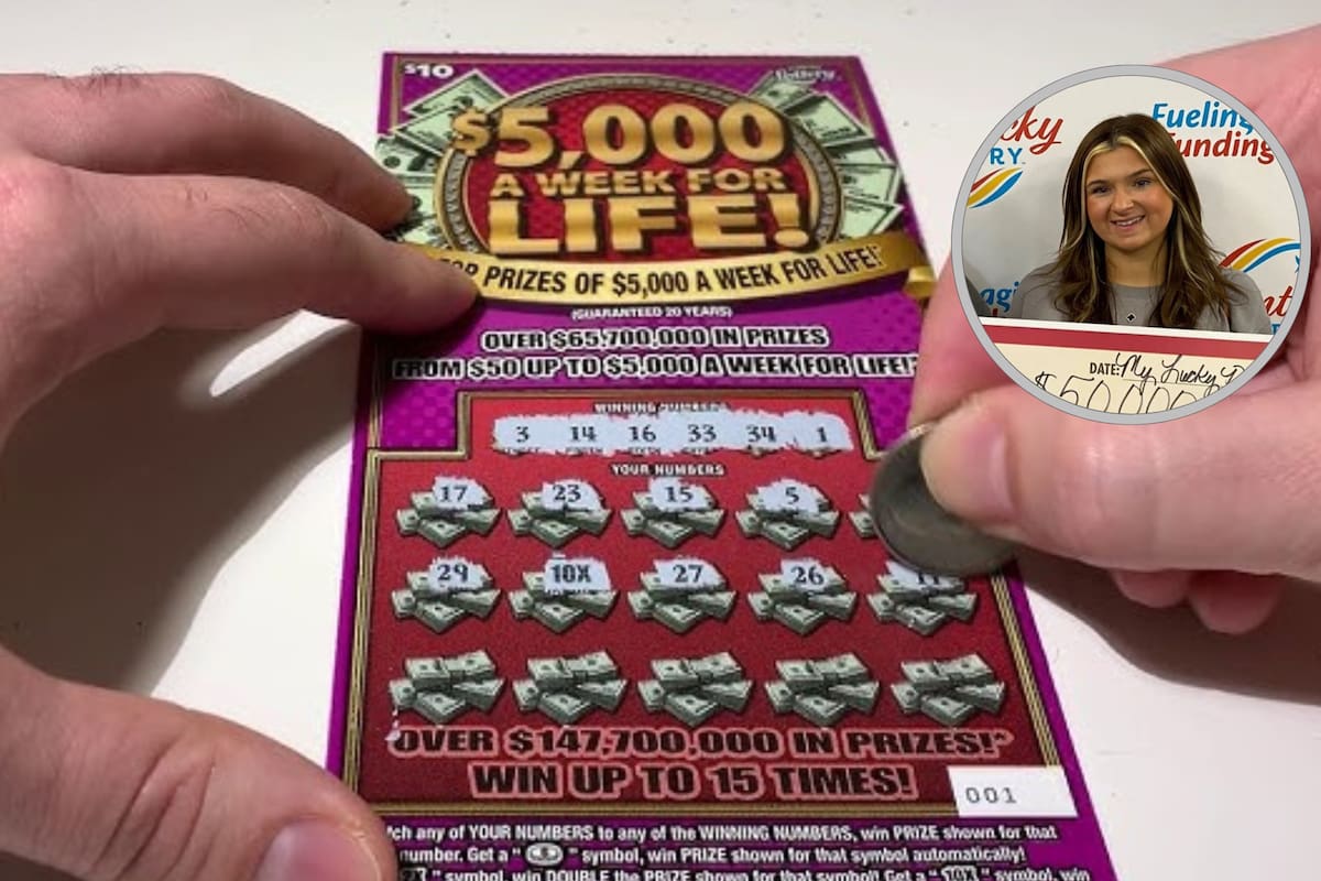 Le regalaron un raspadito de lotería por su cumpleaños y ganó 50 mil dólares