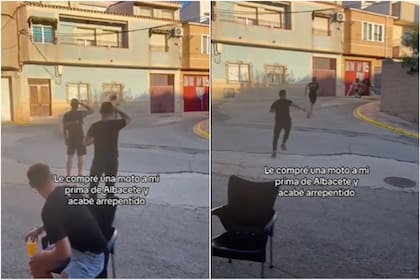 Le regaló una moto a su prima y el resultado lo hizo viral (Foto: captura TikTok @pechufelicidad)