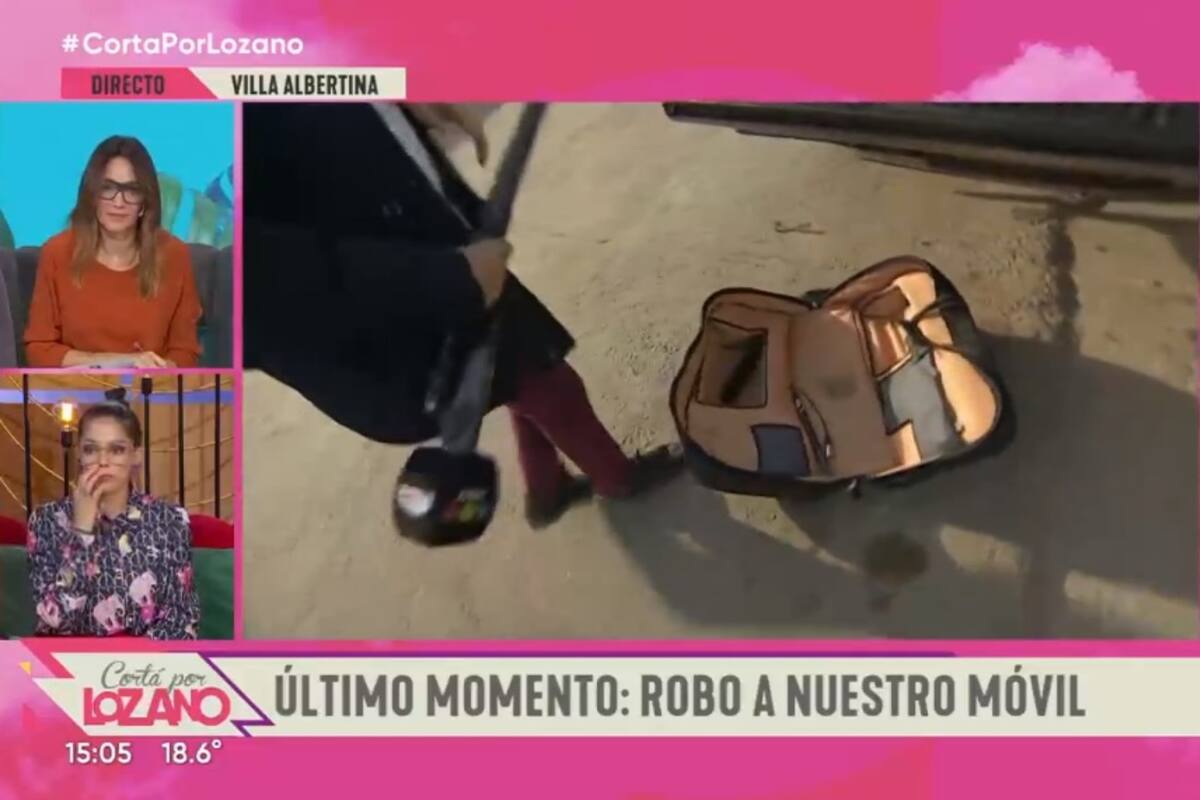 Le roban a un móvil de "Cortá por Lozano" en vivo