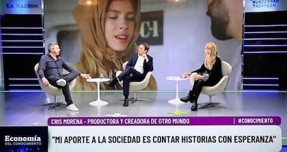 Leandro Calderone, José Del Rio y Cris Morena