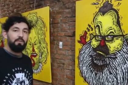 Leandro Cepeda y su dibujo de Lanata