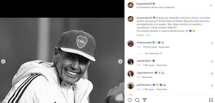 Leandro Paredes despidió a Miguel Russo
